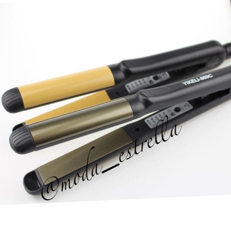 CATOK YIKELI 889C ORIGINAL 100% CURL & STRAIGHT TOURMALINE GOLD PLATINUM 2IN1 MULTIFUNGSI / CATOK HA