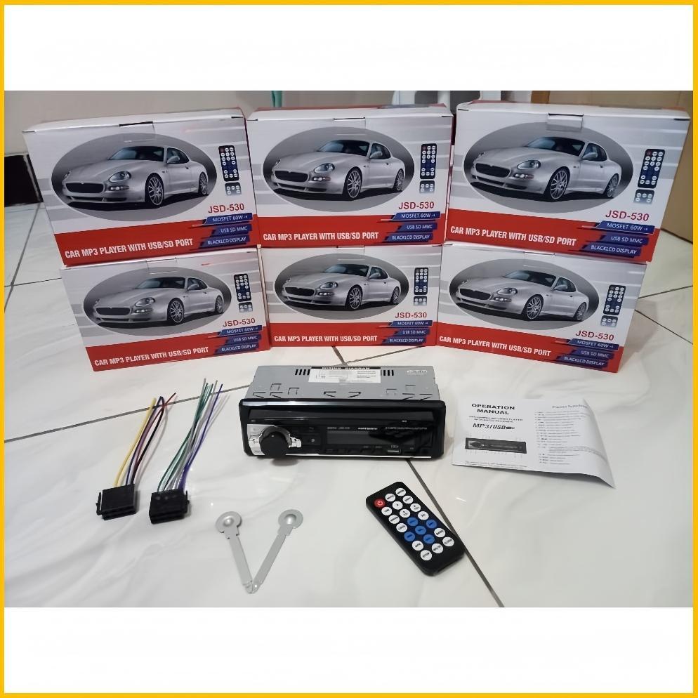 Single Din Head Unit Tape Mobil Multifungsi Bluetooth [Original 100%] Audio Jsd520/530 (Bisa Cas Hp)