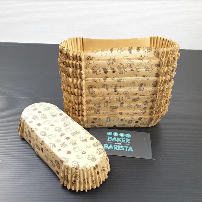 :>:>:>:>] Oval Cup Case BROWN CAKE Paper Cup Case Roti Oval Murah isi 200pcs