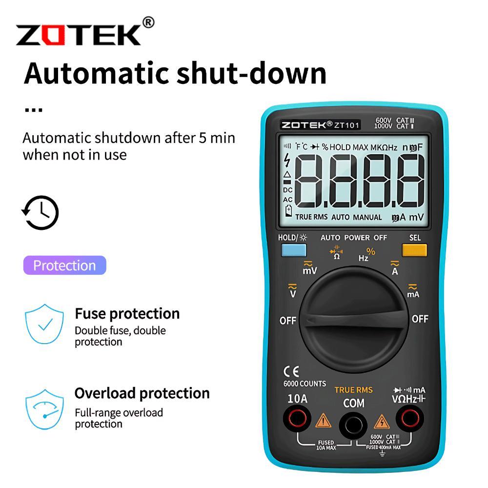 Avometer Digital Zotek Zt101 / Multitester Digital Zotek Zt 101