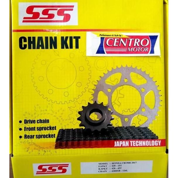 TERBARU - Gear Set+Rantai SSS - CB150R/All New CB150R 2017