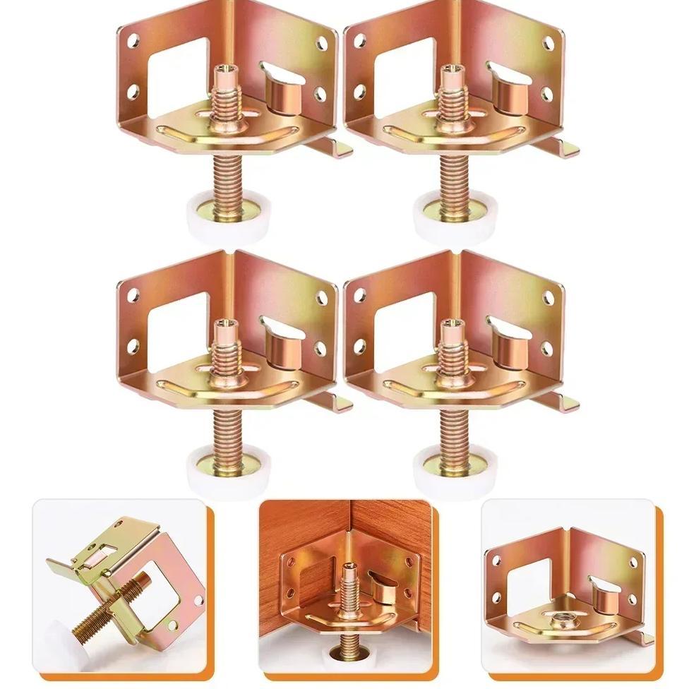 4Pcs Foot Level Adjustment Adjustable Furniture Feet Pads Furniture Side Mounted Furniture Leg Adjus