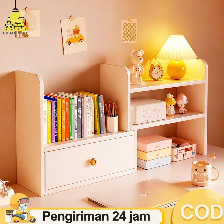 COD Rak Desktop Storage Rak Meja Stationery Tempat Penyimpanan Tempat Untuk Meja Kantor & Meja Belaj