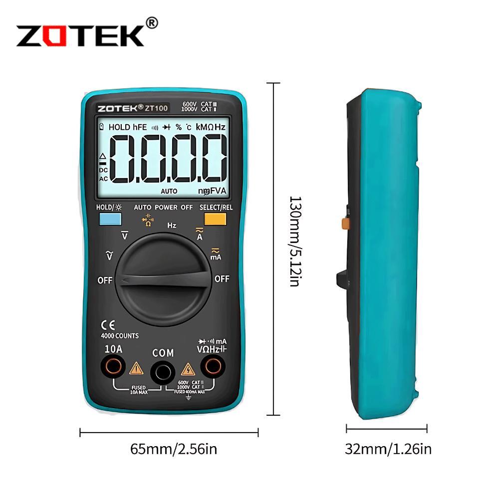 Avometer Digital Zotek Zt100 / Multitester Digital Zotek Zt 100 Mini