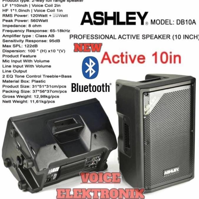 Speaker Aktif Professional Ashley DB 10A Original Speaker Aktif 10Inch terlaris
