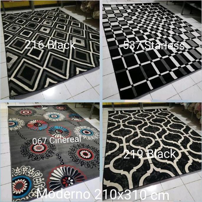 OK KARPET PERMADANI BESAR JUMBO MODERNO MOMENTO  ABU-ABU GREY 210X310 CM *