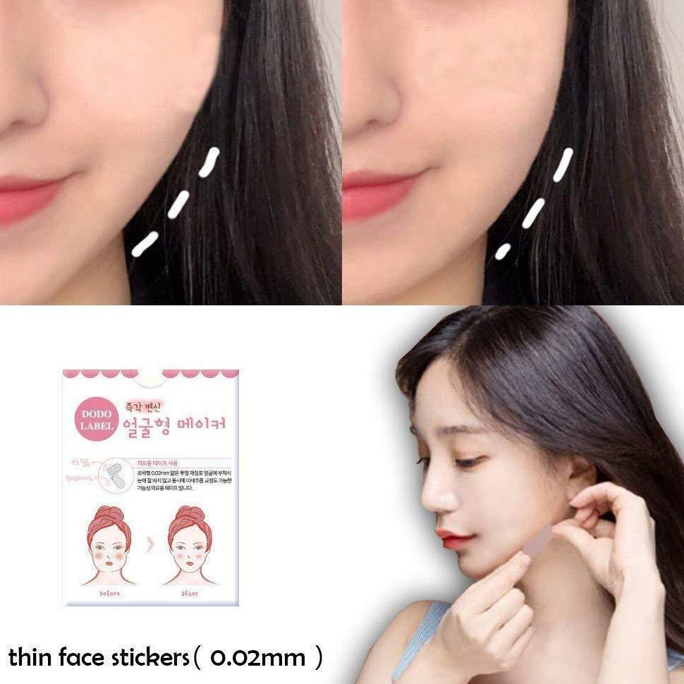 [40pcs] Dodo Label Selotip Stiker Korea Mengencangkan Pembentuk V Shape Wajah