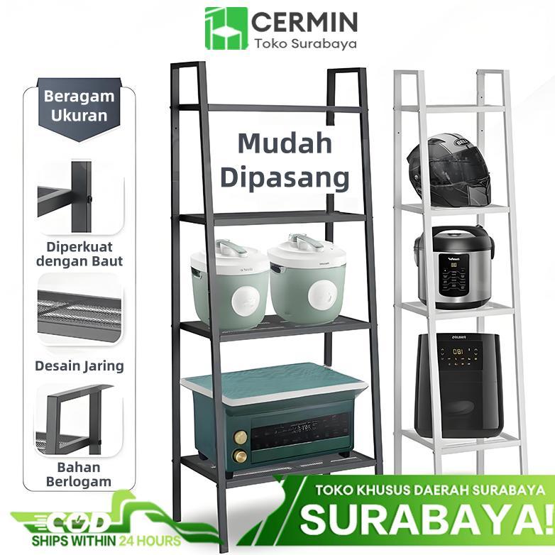 [BEST BUY] Pengiriman Dari Surabaya---Rak Besi Susun Rak Buku Rak Layer Besi Lerberg Seri Rak Pajang