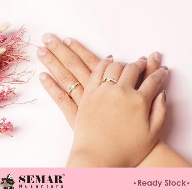 Cincin Emas Qiana Wedding Ring Gold Cincin Nikah 10K Semar Nusantara