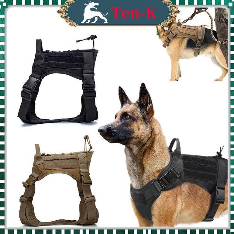 [TOPP] Rompi Anjing Polisi Tali Tuntun Harness Leash Anjing Besar Medium Rompi Anjing Pet Harness Do