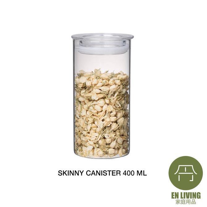 Grosir En Living Skinny Canister 400 Ml / Toples Kaca / Toples Makanan / Jar