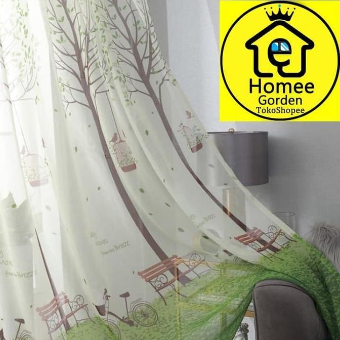 // VITRASE GORDEN/VITRASE CREAM/POHON BESAR PUTIH HIJAU *