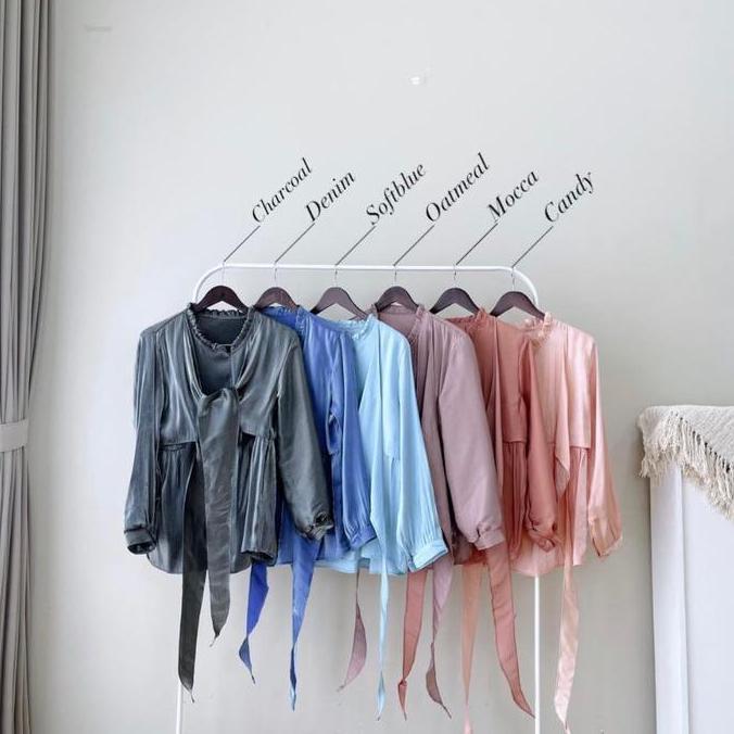 Arlika Top Blouse Busana Muslim Wanita Allsize Shimmer Nadiraa Hijab Atasan Baju Dewasa Panjang Rema