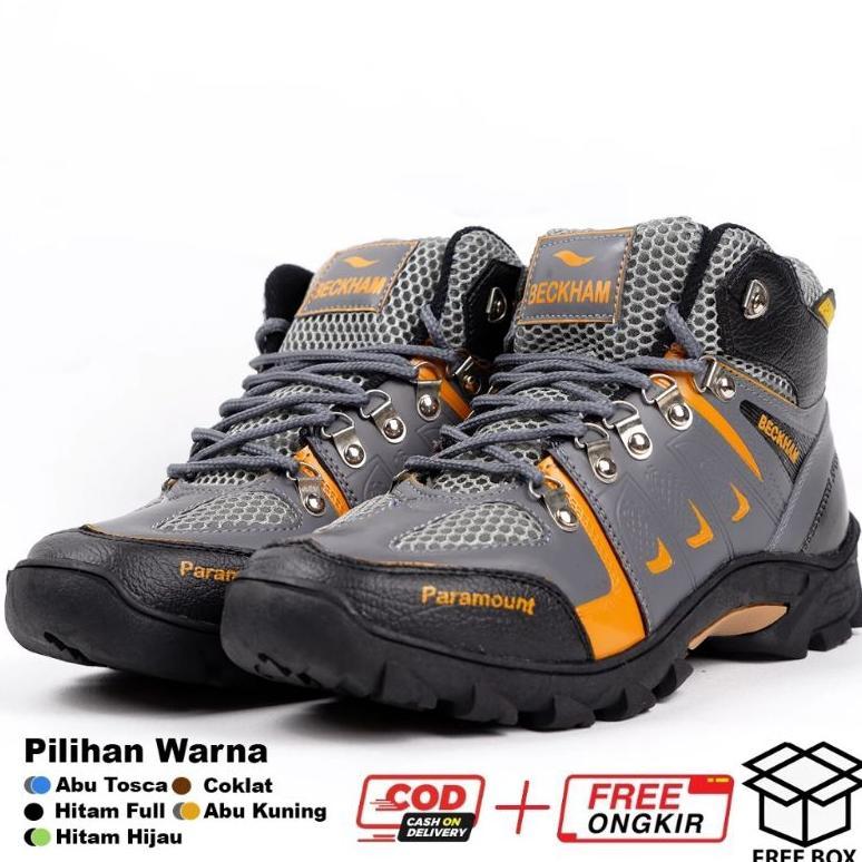 NEW FREE ONGKIR  SEPATU GUNUNG READY SEPATU HIKING GREY BECKHAM PARAMOUNT ORI