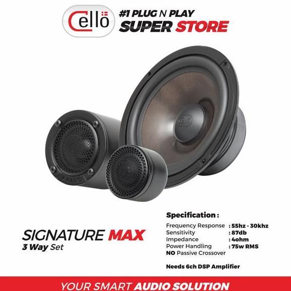 Promo CELLO Speaker 3 Way Signature MAX Speaker Mobil Premium | Suara Detail & Bertenaga Diskon