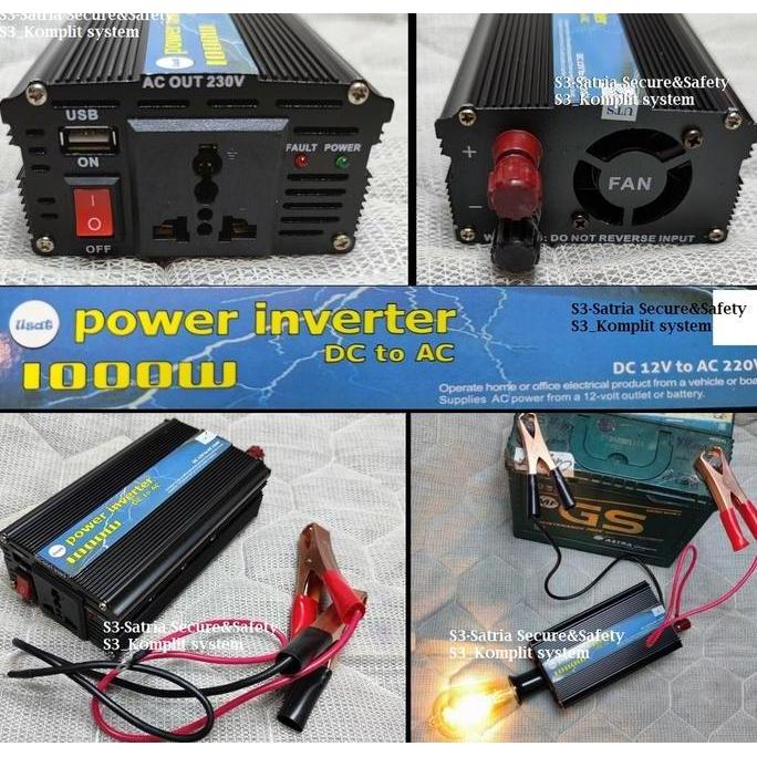 TERMURAH - Power Inverter 1000W 1000watt inveter1000 W watt dari AKI DC 12v ke AC electronic Parts K