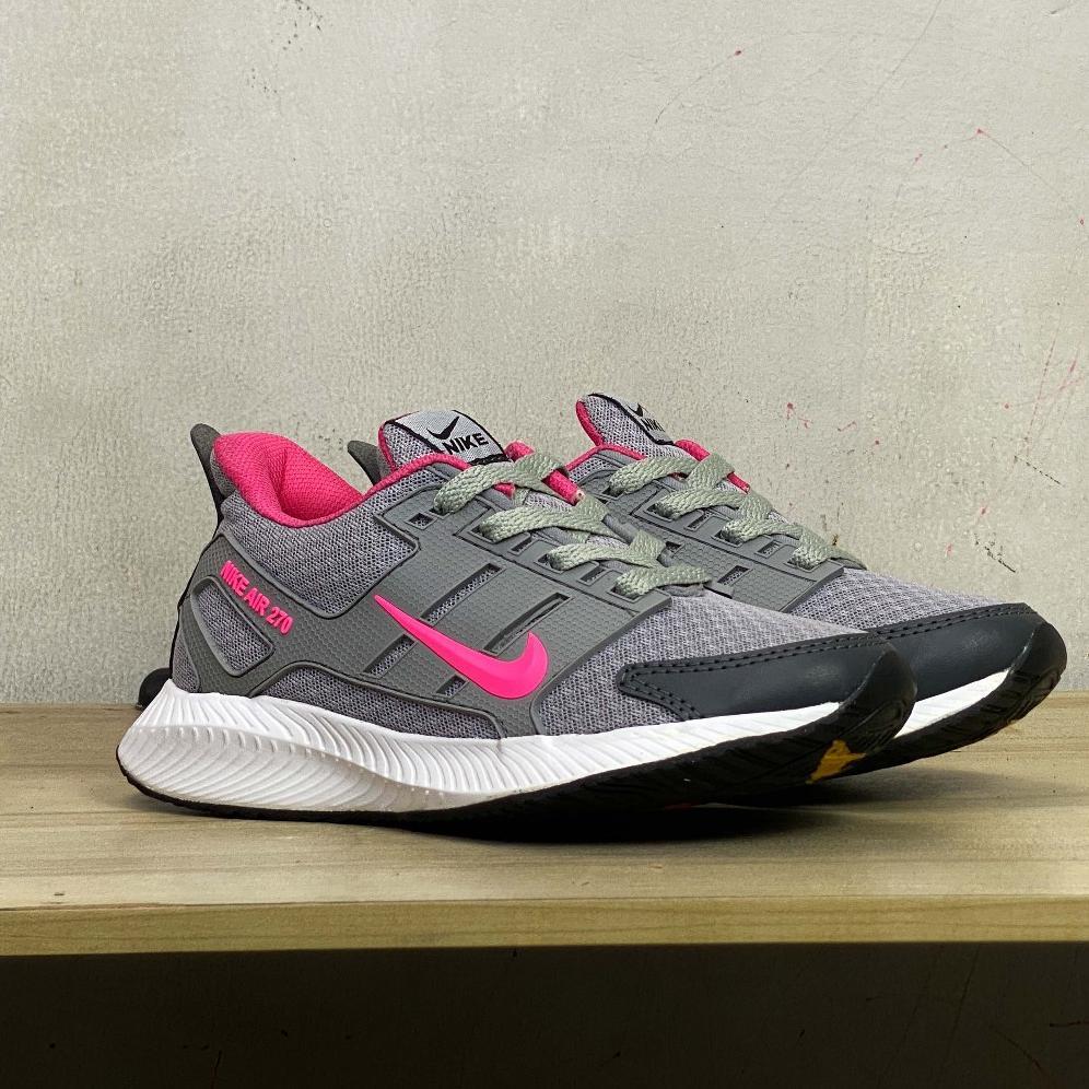 NEW PRODUCT Sepatu Senam Sneakers Wanita Cewek Running Lari Joging Aerobik Warna Abu Pink Putih
