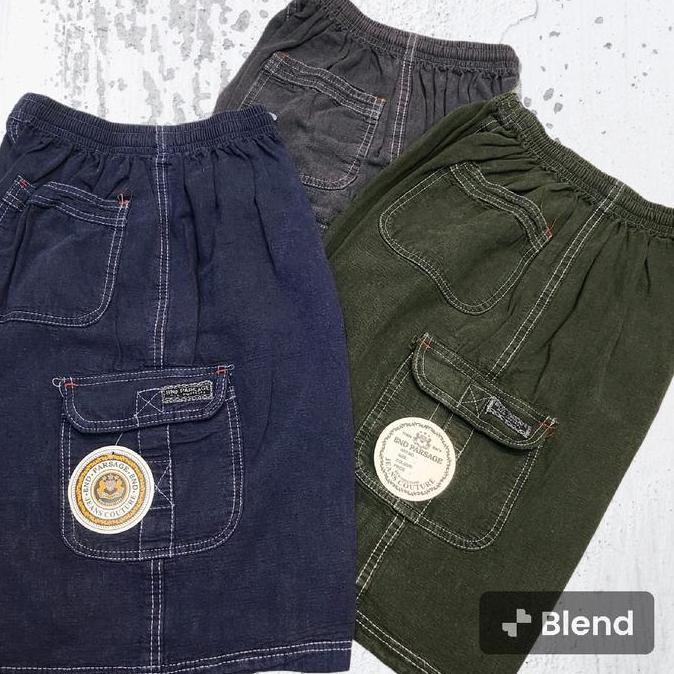 Larisyaa- [Samareta]  - Bernadi - Celana Santai Selutut Kolor Bahan Jeans Lembut Halus 7/8 Pria Dewa