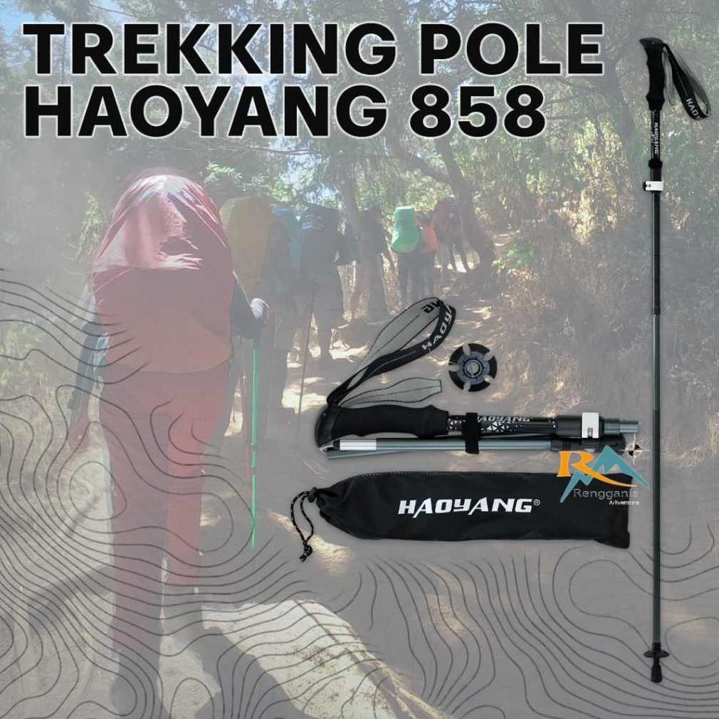 TREKKING POLE HAOYANG 858 PANJANG 125 CM/TONGKAT HIKING RINGAN DAN KUAT/TREKING POLE PENDAKI GUNUNG