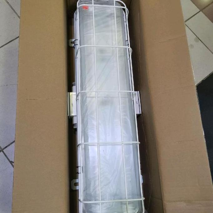 Ready stock kap lampu tl 2x20 waterproof lampu kapal