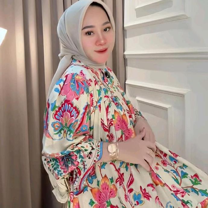 Grade Ori Haura Gamis Rayon Premium | Gamis Lengan Balon Muslim Dress