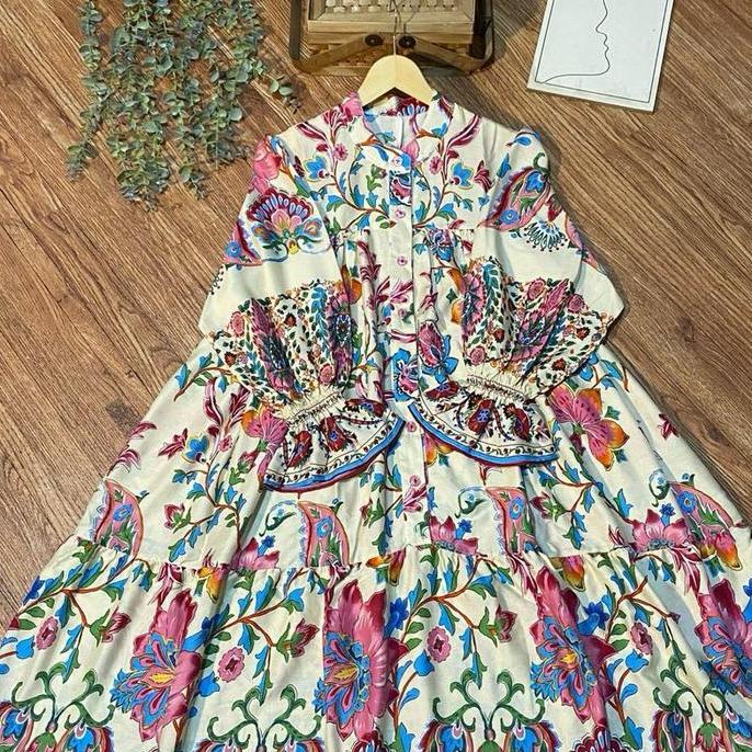 Premium Haura Gamis Rayon Premium | Gamis Lengan Balon Muslim Dress