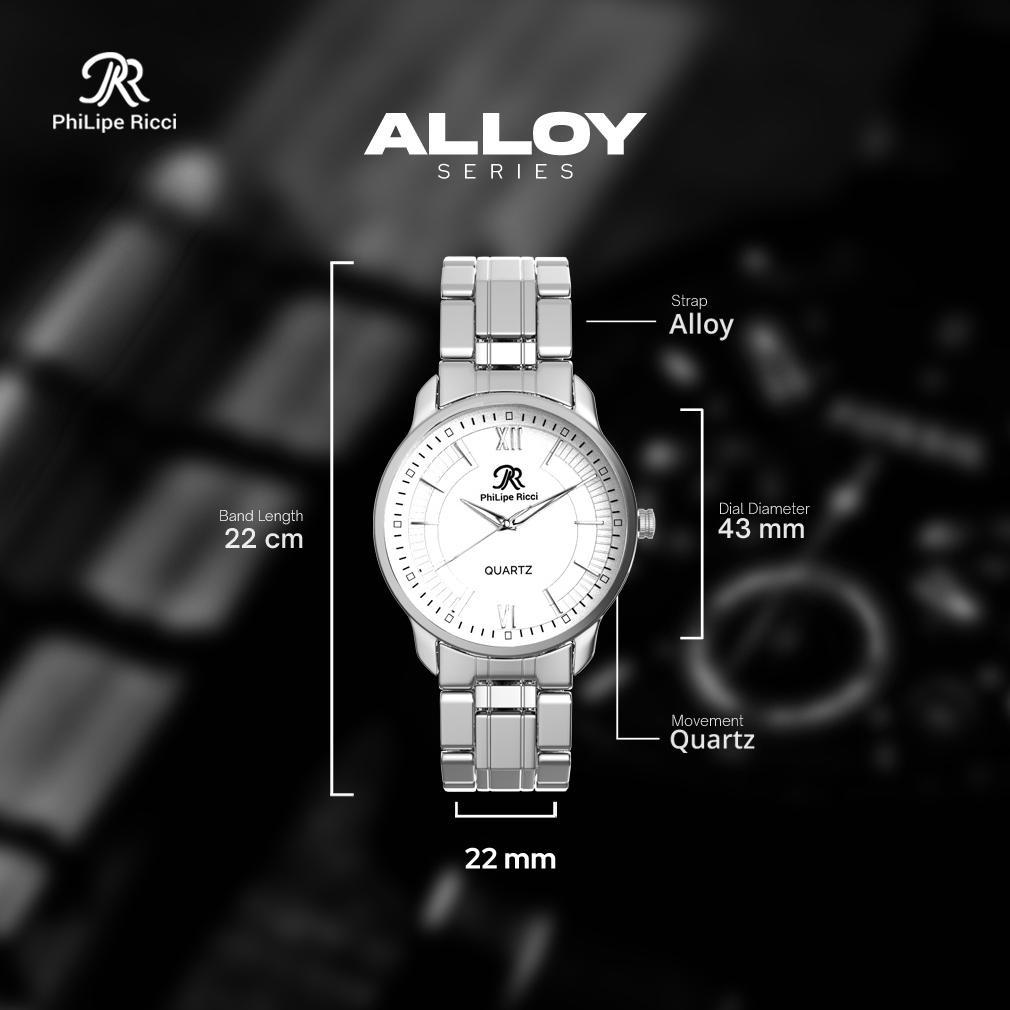 BEST SELLER PHILIPE RICCI JAM TANGAN PRIA RANTAI BESI ANALOG PR07 FREE BOX