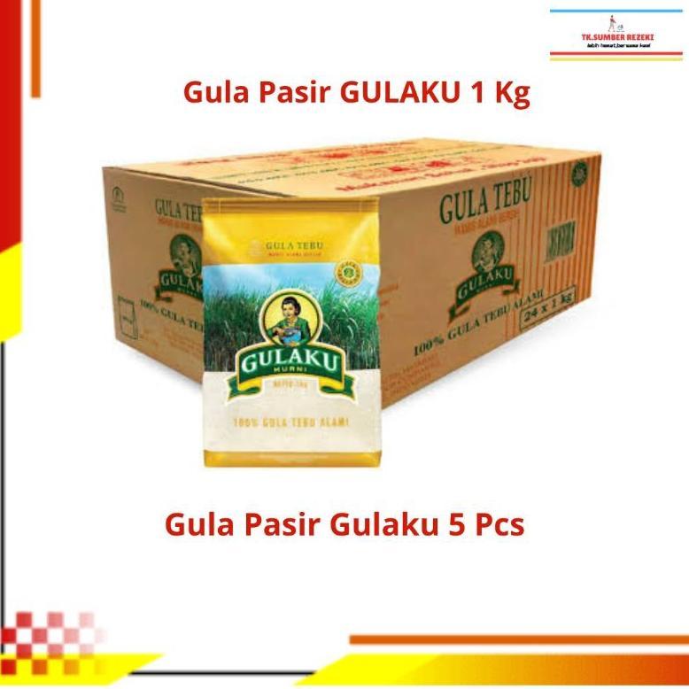 PAKET HEMAT ISI 5 Gula Pasir GULAKU 1 Kg / GULAKU Gula Pasir 1 Kg