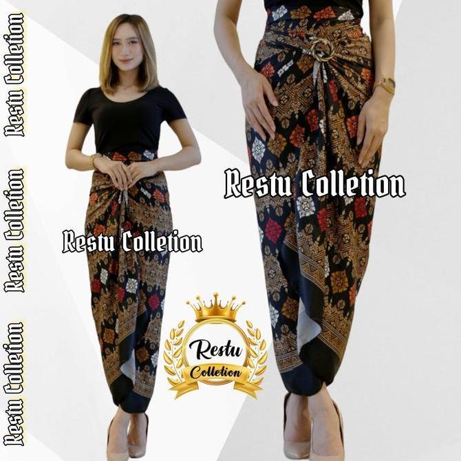 DS29 >> Rok Lilit Serut Motif Batik Rambat Bawahan Wanita Kebaya Wisuda Kondangan Tunangan Nikahan B