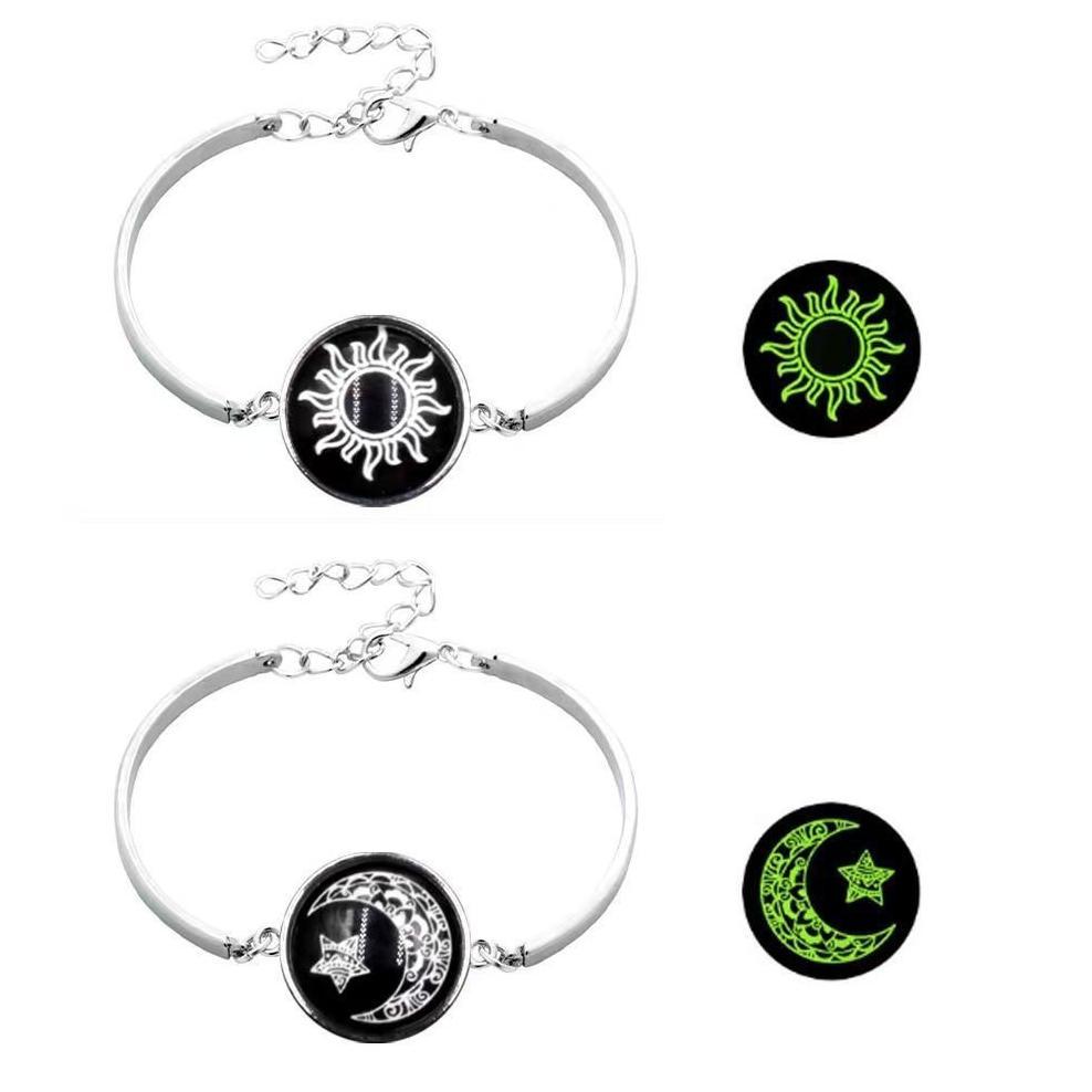 CODGelang Pasangan Matahari dan Bulan Bersinar Perhiasan Aksesori Penjualan Panas Gelang Paduan Lion