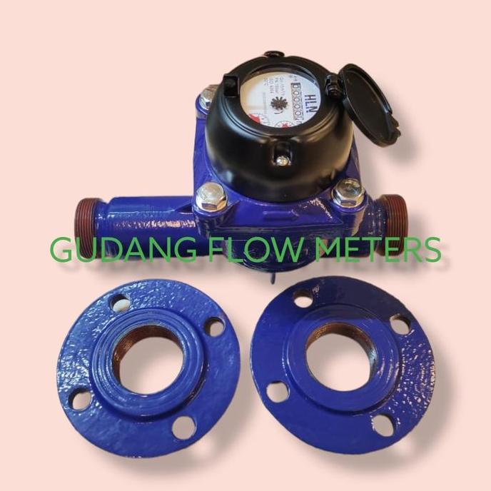 JUAL FLOW METER AIR LIMBAH MERK HLN 1 1/2 INCH DN40MM