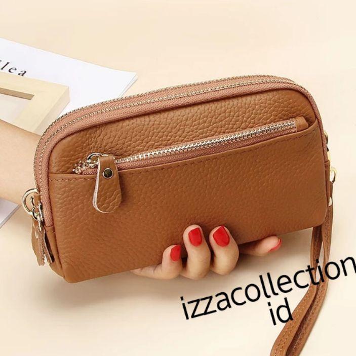TERBARU Dompet Wanita Panjang 3 Resleting Muat HP 7 inch Kunci Dan Uang Kosmetik KOREAN STILE viral 