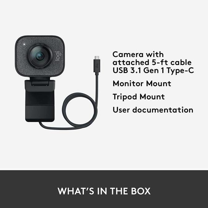 Logitech StreamCam Stream Cam Full HD USB-C Webcam ZER