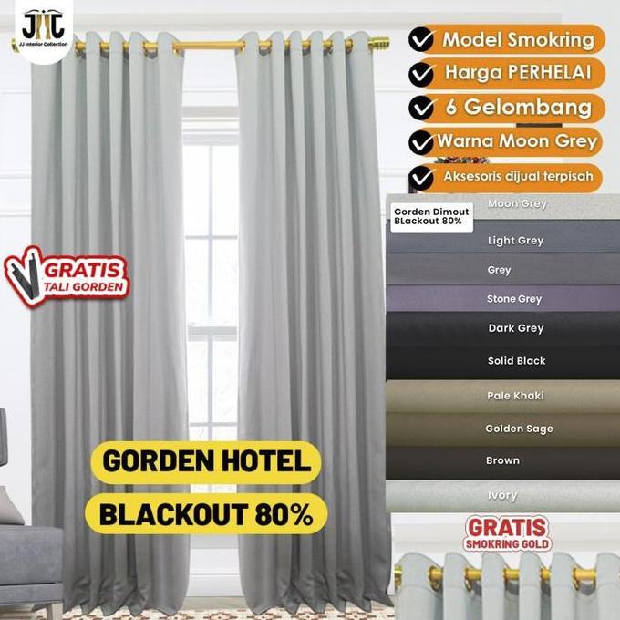 '' GORDEN HOTEL BLACKOUT PREMIUM TEBAL HORDENG MINIMALIS KORDEN GORDENG JENDELA PENDEK - DIMOUT COLL