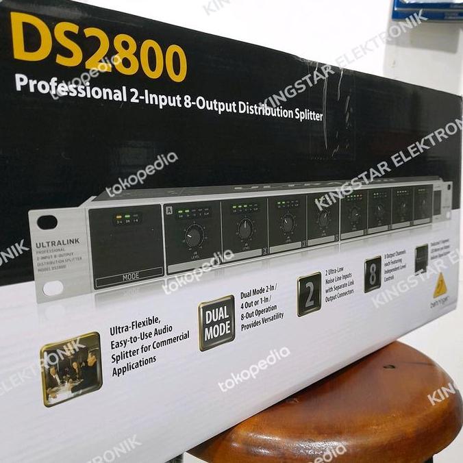 Promo Splitter Audio Behringer DS 2800 2input 8output Original DS2800 Diskon