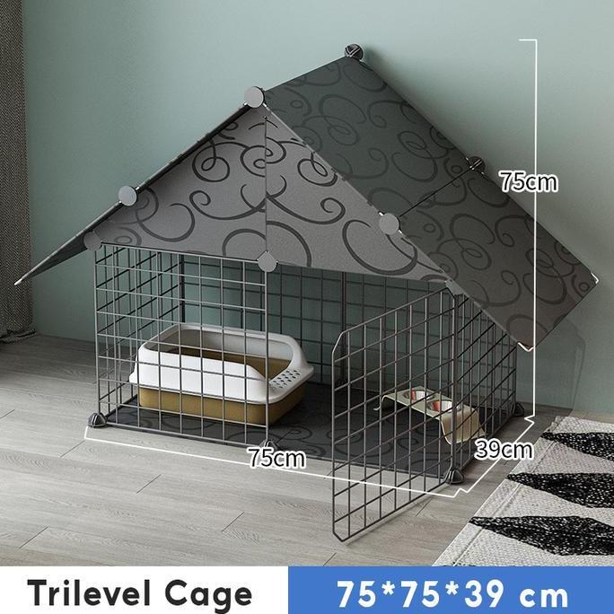 Kandang Kucing Pagar 1 Set Kandang Anjing Besar Rumah Kucing Kandang Kawat Hewan kandang  kucing GT