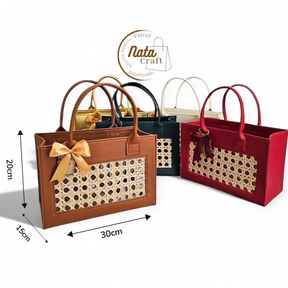 Readyy Tas Hampers Anyaman Bambu Besar Tas Keranjang Anyaman Tas Souvenir