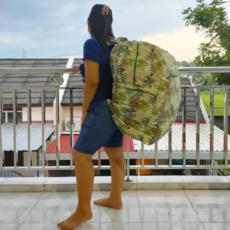 [LUV] Tas laundry loundry besar bag jumbo kain kanvas jeans tebal kuat anti jebol