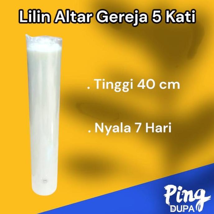 '+'+'+'+] Lilin ALtar Gereja Putih Nyala 7 Hari