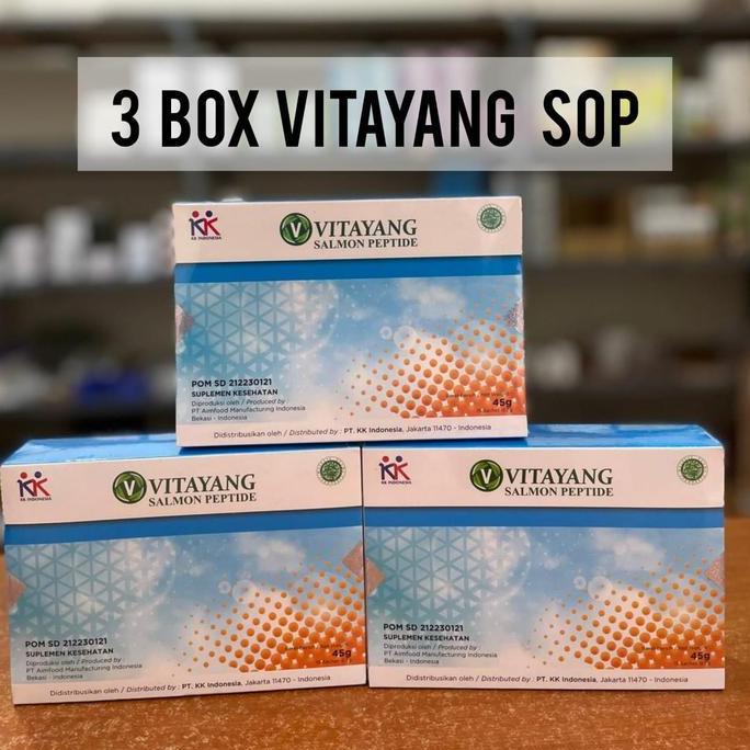 TERMURAH - Vitayang SOP Salmon Ovary Peptide Sertifikasi Jepang (2x15 Sachet@3gr)
