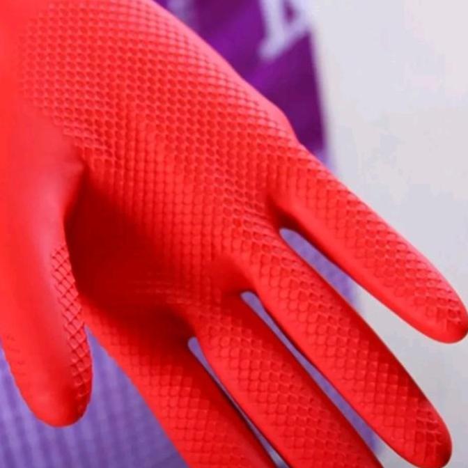 SARUNG TANGAN KARET PANJANG 40CM - SARUNG TANGAN KIMIA LATEX GLOVES