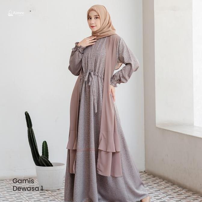 Aimee Label - Sarimbit Keluarga AZKA Set Family (Hershey) Baju Muslim Couple 2026