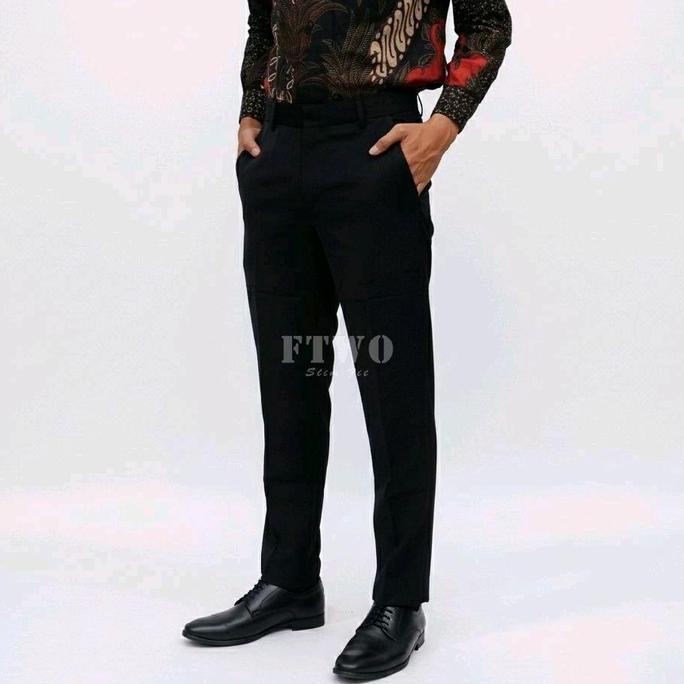 Termurah Ftwo | Celana Twis Tisu Formal Slimfit/ Celana Kantor Pria/ Celana Formal/ Celana Slimfit