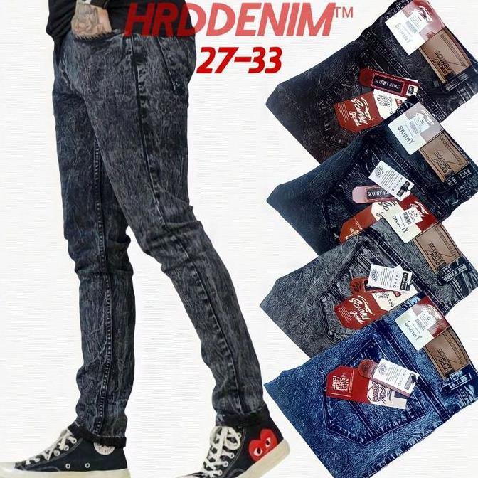 Harga Miring Celana Panjang Jeans Snow Black Hitam Blue Distro Bandung Pria Lelaki Laki Dewasa Pensi