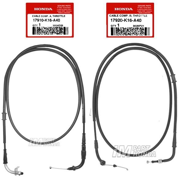 17910-K16-A40 17920-K16-A40 KABEL GAS A B ATAS BAWAH SCOOPY ESP K16 2015 - 2016