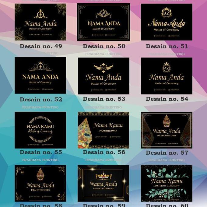 Q Card MC Laminasi Glossy Waterproof Custom Desain Hardcover bahan papan press tebal3mm murah