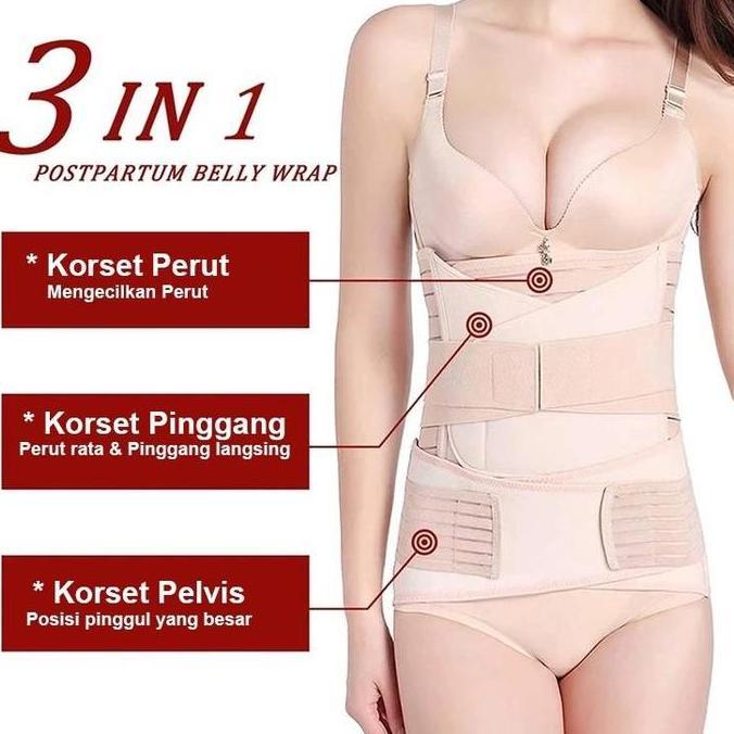 DELSMART Korset Gurita Baru Pelangsing Stagen Pengecil Perut Buncit Korset Ibu Pasca Habis Melahirka