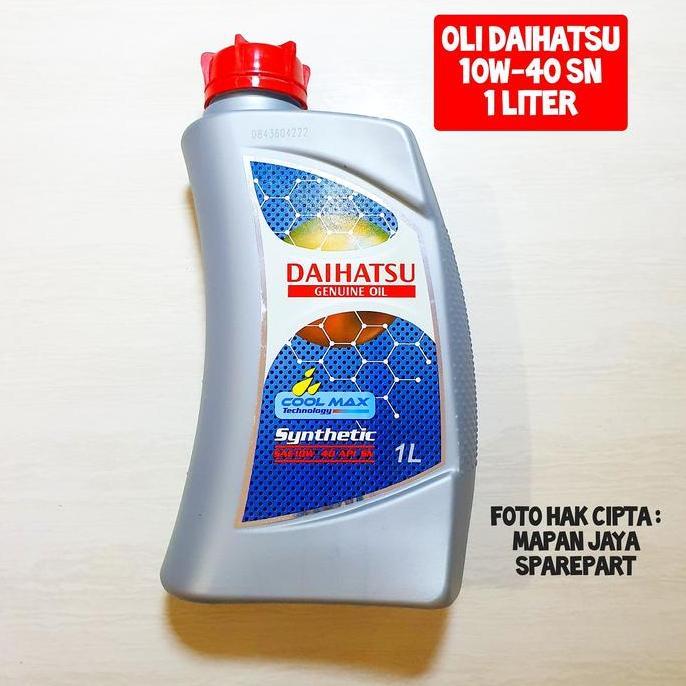 BARAXA DAIHATSU GENUINE OIL - OLI DAIHATSU 10W-40 API SN SYNTHETIC 1L