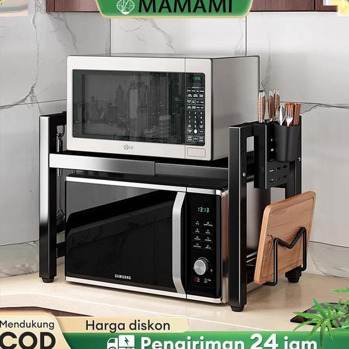 BRAGANZ Rak Microwave Rak Oven Rak Bumbu Dapur Rak Panci Rak Oven untuk Dapur Rak Penyimpanan Serbag