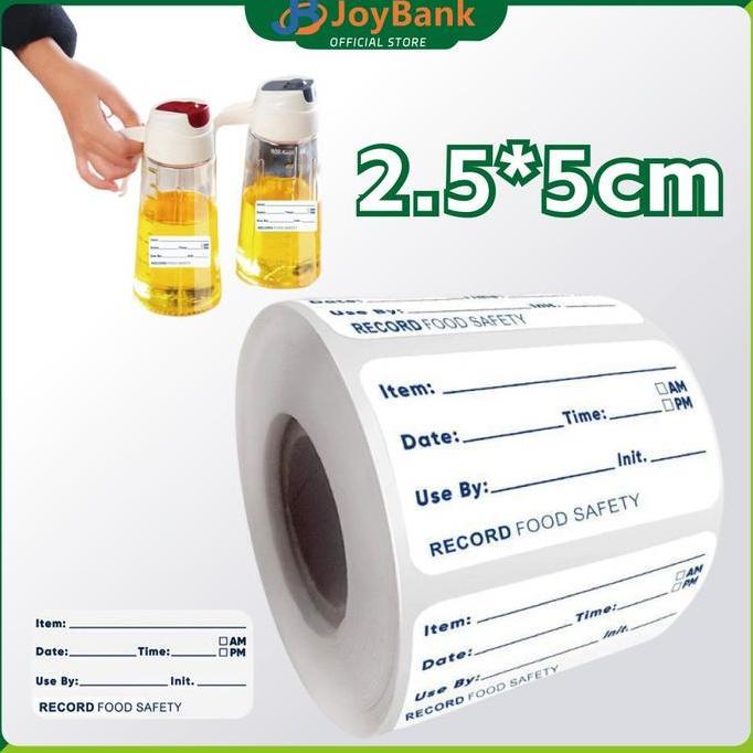 DIONAND Label Makanan Waterproof 500 Lembar - Stiker Tanggal Kedaluwarsa Kemasan Frozen Food/Kulkas